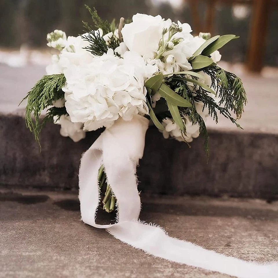 6 rollos 5,5 yardas cinta de gasa similar a la seda ramos de boda regalo envoltura decoración Foto 1 de 1