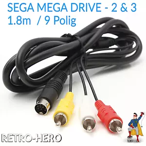 AV Chinch Kabel für Sega Mega Drive 2 / II / MD2 TV Stecker Neuware - Picture 1 of 3