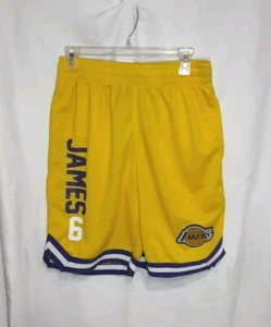 Lebron James Los Angeles Lakers Basketball Shorts Men's Size Medium -D9 - Picture 1 of 6