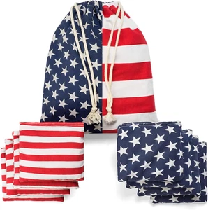American Flag Cornhole Bean Bags Set of 8 – Regulation Stars & Stripes - Picture 1 of 12