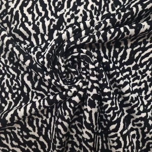 Scuba Stoff Meterware tierfell Motiv, schwarz, weiß, Kleiderstoff, 0,5 m Einheit - Bild 1 von 5