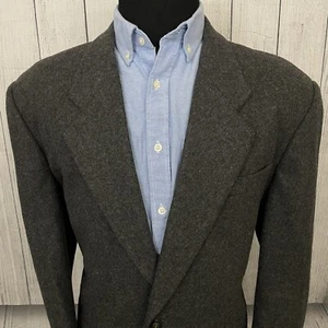 VTG Henry Grethel Large Gray Wool Blend 2-Button Ventless Sports Coat - Picture 1 of 10