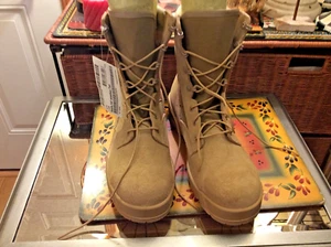 STIEFEL, MILITÄR, HELLBRAUN, STAHLZEHE (MADE IN USA, Gr. 12R) Neu ohne Karton - Bild 1 von 14