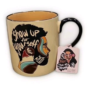 Pink Lomein Show up for Yourself Self Affirmation Graffiti Design 18 oz. Mug - Picture 1 of 9