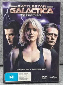 NEW: BATTLESTAR GALACTICA Season 3 TV Series DVD Set Region 4 PAL Free Post - Picture 1 of 2