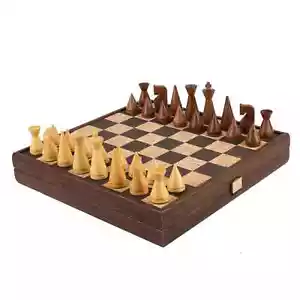 Brown Naturkork-Schachsatz Natural & Brown Chess Figures 15 11/16in Manopoulos S - Picture 1 of 7