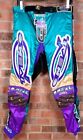Vintage 1995 Oneal World Force MX Pants Green Purple Mens Size 32x30