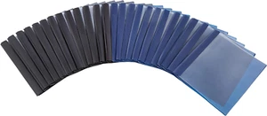 Letter Size Clear Front Poly Report Cover with Metal Prong - 25-Pack, Assorted B - Picture 1 of 6