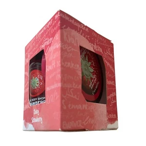 The Body Shop Juicy Strawberry Travel Set 1.69 Oz Body Butter Shower Gel 2 Oz - Picture 1 of 5
