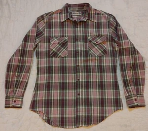Vintage 60er Original Rehböcke Perma-Prest Hemd Sears Herren Größe M Knopfleiste - Bild 1 von 8