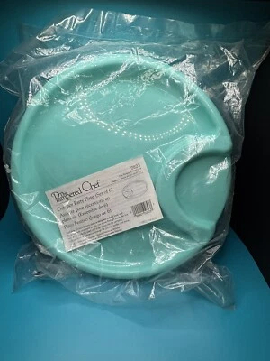 New Pampered Chef outdoor utensils #2827 blue & green party plate set of 6 #2823 - Image 1 of 3