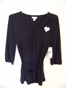 New Great Expectations Maternity Split Neck Tunic. Sz. L(12-14) Black Sot - Picture 1 of 5