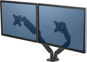 FELLOWS - PLATINUM SERIES DUAL MONITOR ARM - BLACK - NEW IN UNOPENED BOX - Picture 1 of 6