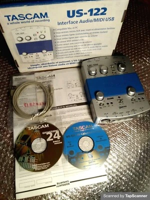 Tascam US 122 USB Audio/MIDI Interface Phantom Powered with Inserts Self Powered - Bild 1 von 4