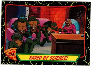 1989 Topps Teenage Mutant Ninja Turtles Card #176 - Saved By Science! - Picture 1 of 2