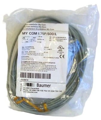 Baumer MY COM L75P/500/L 10228876 24-36VDC Precision Proximity Switch - Image 1 of 4