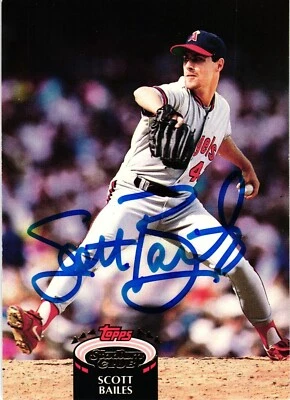 Scott Bailes #167 Signed 1992 Stadium Club MLB Baseball Card Angels AUTO - Image 1 of 2