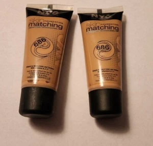 2x NYC New York Color Skin Matching Foundation 686 Light 1oz 30ml - Picture 1 of 1