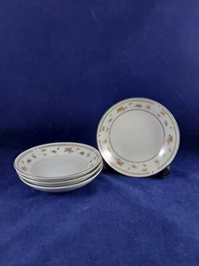 ABINGDON FINE PORCELAIN CHINA 4 BERRY DESSERT BOWLS 5 5/8" DIAMETER. JAPAN - Picture 1 of 6