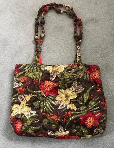 Women's M&S Per Una Bag Cotton Sequin Floral Fabric Shoulder Handbag - Picture 1 of 7