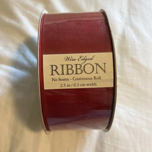 Kirkland Red Wired Ribbon - Picture 1 of 2