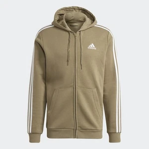 adidas men Essentials Fleece 3-Stripes Full-Zip Hoodie - Picture 1 of 9
