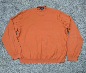 Suéter Brooks Brothers Para Hombre XL Naranja Algodón Cachemira Cuello Redondo Preppy - Imagen 1 de 6