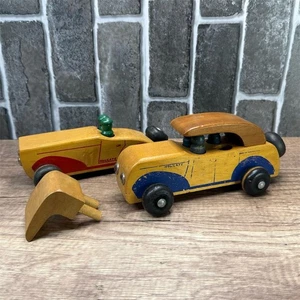 Vintage 1950s Holgate Wooden Toy Cars Set - Picture 1 of 6