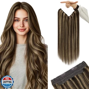 YoungSee Invisible Wire Extensions Human Hair Highlight Wire Real Hair Extens - Picture 1 of 5