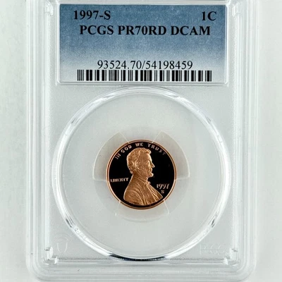 1997 S Lincoln Memorial Cent PR 70 RD DCAM PCGS Top Grade Free Shipping - Image 1 of 4
