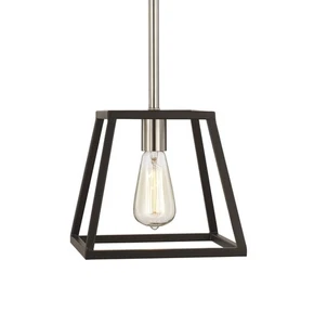 Trans Globe Lighting 10461ms 9"W Mini Pendant - Black - Picture 1 of 5