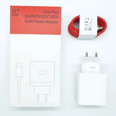 One Plus 80W SUPERVOOC Super Flash Ladegerät  (EU Stecker)  Set Adapter + Kabel - Bild 1 von 4