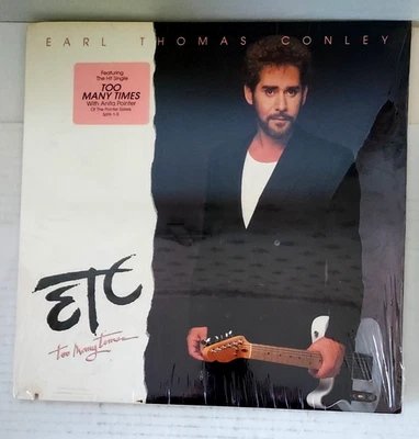 1986 SEALED LP Earl Thomas Conley "ETC Too Many Times" with hype sticker RCA - Image 1 of 2