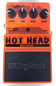 Digitech Hot Head Distortion Effects Pedal Orange Works 9 Volt Battery AC - Bild 1 von 4