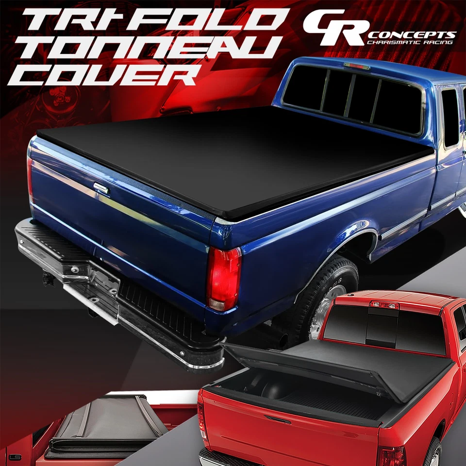CUBIERTA DE VINILO SUAVE TRIPLE PLEGABLE PARA FORD F-100 F-150 F-250 1973-1998 PLATÓN DE 6,5' Foto 1 de 4