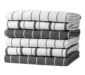 Classic Kitchen Towels - 6 Pack 100% Natural Cotton Towel Set, Reusable Wash ... - Picture 1 of 7