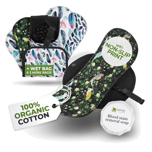 Assorbenti Mestruali Riutilizzabili Eco-Conscious per Adolescenti - Morbidi, Delicati e Sicuri Confezione da 6 - Foto 1 di 11