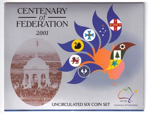 Australia.. 2001 Centenary of Federation - RAM Uncirculated MINT SET.. 6 Coins - Picture 1 of 2