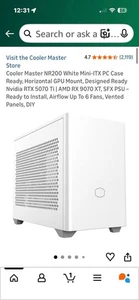 Cooler Master NR200 White Mini-ITX PC Case Ready, Horizontal GPU Mount, Designed - Picture 1 of 5