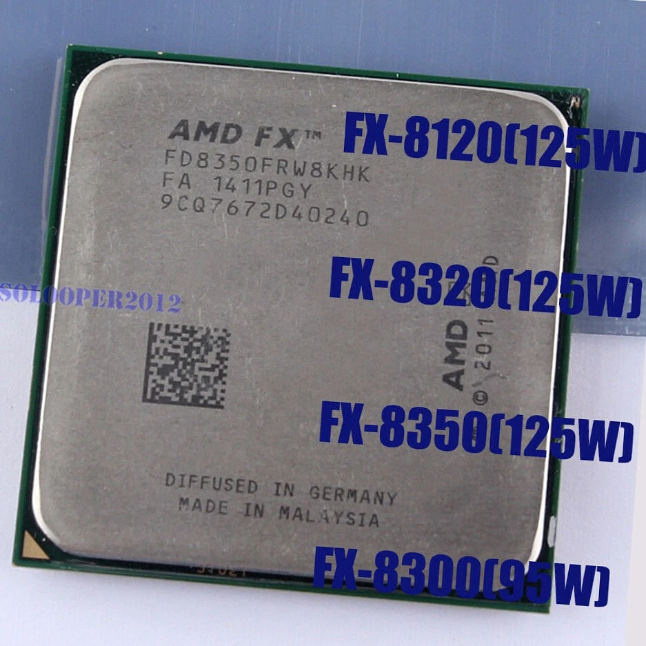 AMD FX-8120 FX-8300 FX-8320 FX-8350 CPU 8M Eight-Core Processor Socket AM3+ - Image 1 of 1
