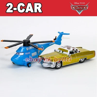 Paquete de 2 coches Mattel Disney Pixar Tex Dinoco helicóptero 1:55 coche fundido a presión NUEVO suelto Foto 1 de 4