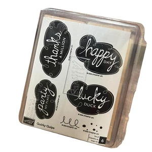 *NEW* Stampin Up 2006 Quirky Quips Thanks A Million Happy Day Party My Place Set - Picture 1 of 5