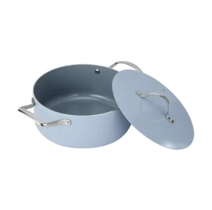 24cm Ceramic Non-Stick Casserole Kitchen Cookware Dishwasher safe Blue - Picture 1 of 6