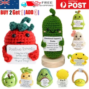 Mini Handmade Emotional Support Pickled Cucumber Gift Crochet Emotional Support- - Picture 1 of 39