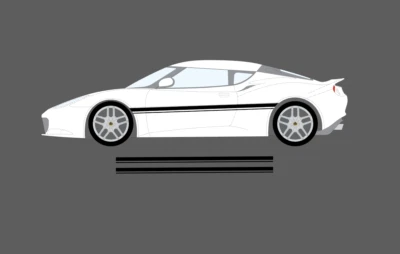 Calcomanía lateral estilo doble a rayas gráficos edición Hethel estilo Lotus Evora estilo - Imagen 1 de 4