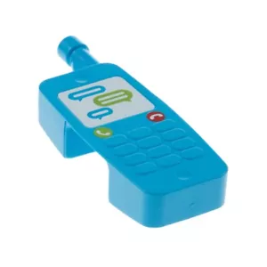 1x Lego Duplo Handy dunkel azur blau Telefon Funkgerät Figur Polizei 16206pb01 - Bild 1 von 1