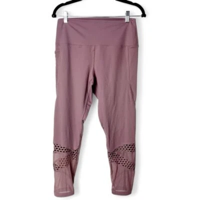 Leggings Victoria's Secret Rosa Ultimate Rosa Oscura Malla Panales Recorte - Talla L Foto 1 de 4