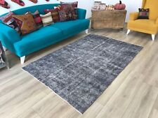 Gray rug, Overdyed rug, Handmade rug, Anatolian rug, Salon rug, Wool rug, Orien