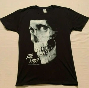 Evil Dead 2 Black & White Skull Schwarz T-Shirt NEU Horrorfilm Sammlerstück - Bild 1 von 3