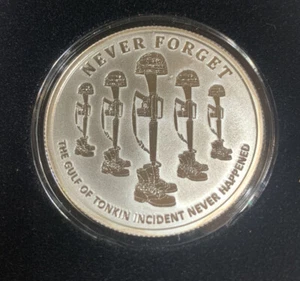 Silver Shield - 2017 Gulf of Tonkin 1oz Reverse Proof Never Forget #3 W/COA - Picture 1 of 3